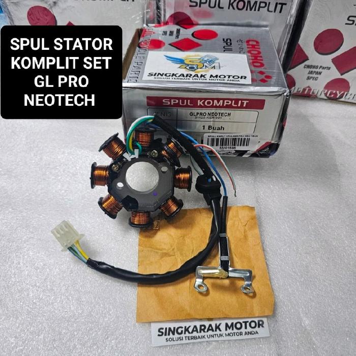 SPUL STATOR KOMPLIT SET ASSY HONDA GL PRO NEOTECH KEH CHOHO ORIGINAL
