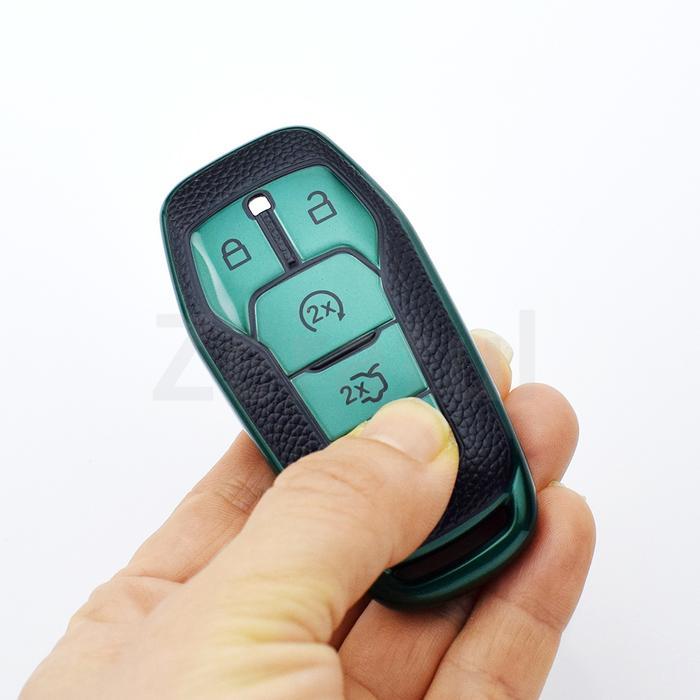 Car Key Cover Case Shell Fob Holder TPU Leather For Ford F150 F250 F350 Fusion Edge Explorer Mustang
