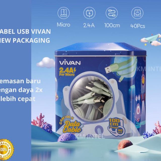 Kabel Charger Vivan Csm100 Micro Usb / Kabel Data / Kabel Casan