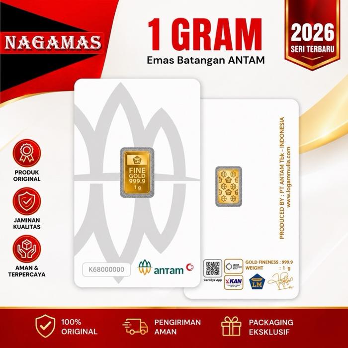 LOGAM MULIA ANTAM CERTIEYE 1 GRAM, EMAS BATANGAN ANTAM 1 GRAM, LM ANTAM 1 GRAM