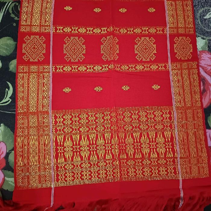 Uis nipes merah cabe motif indung bayu full sutra