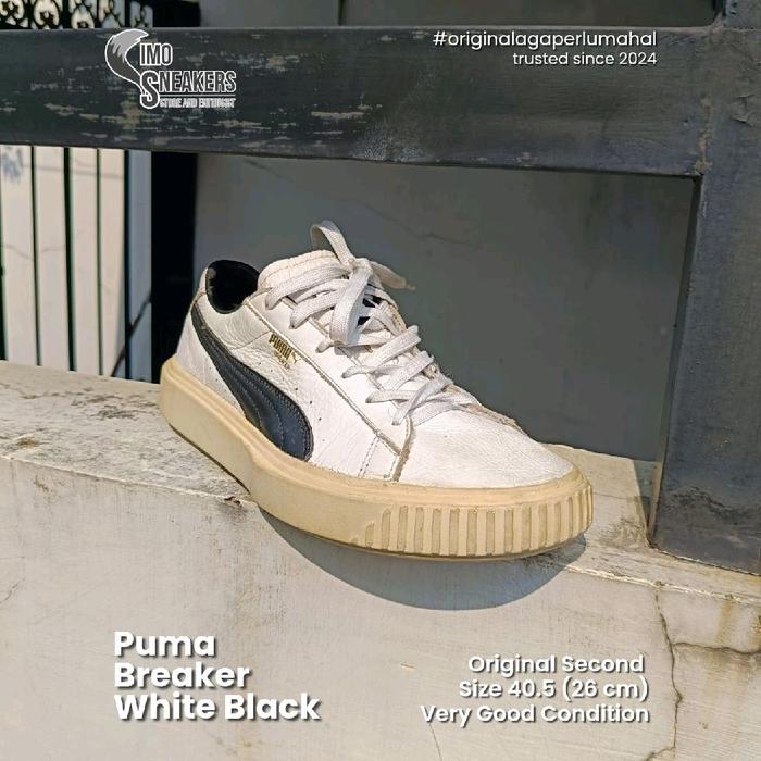 Puma Breakers Putih Hitam Sepatu Sneakers Original
