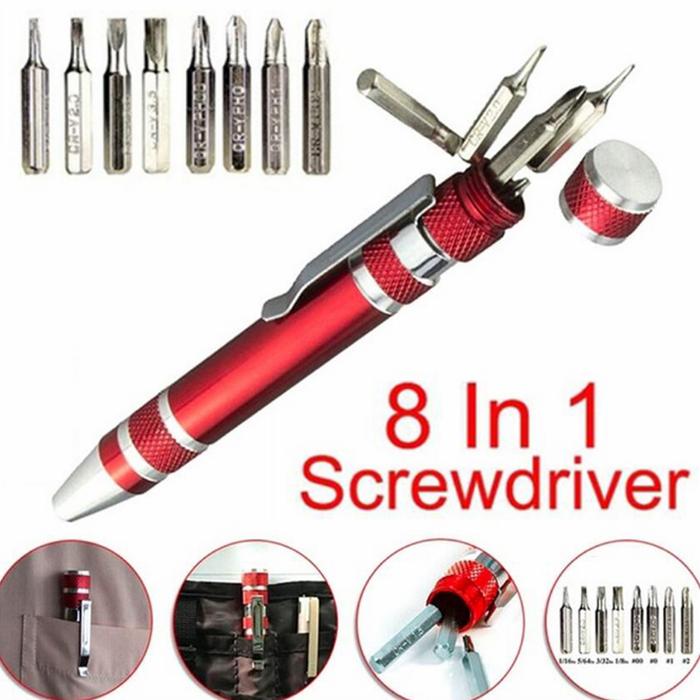 Multifunction 8 In 1 Pocket Precision Mini Screwdriver Pen Repair
