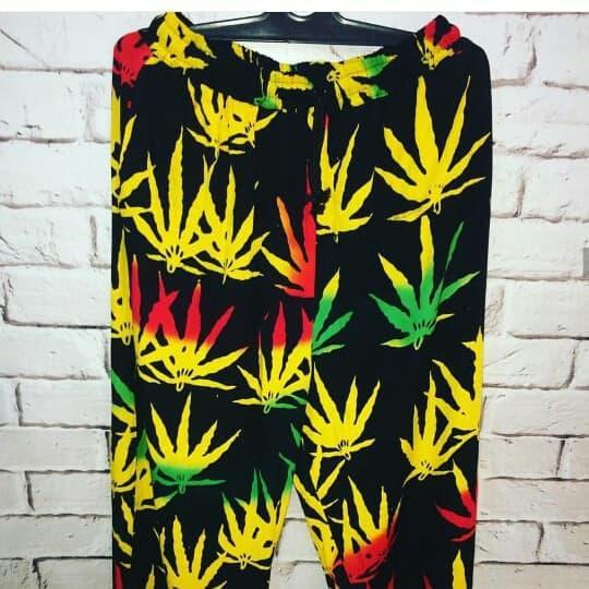 longpants rasta/reggae/bob marley - celana panjang rayon