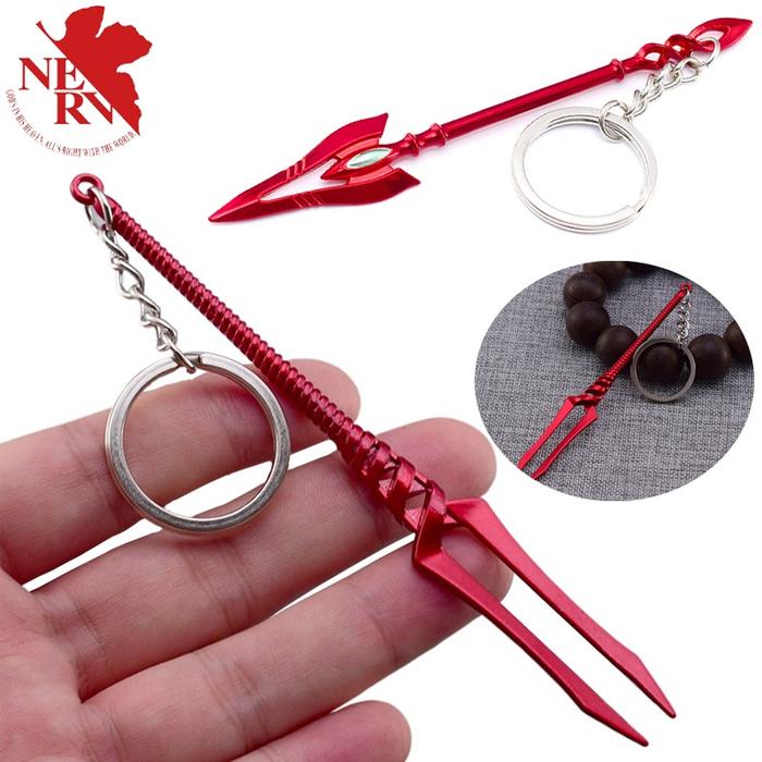 Evangelion Spear of Longinus Keychain Action Figure 12cm Backpack Pendant Creativity Motorcycle Car 