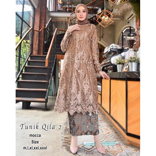 Tunik Brukat Jumbo - Kebaya Jumbo LD 140 - Dress Pesta Jumbo
