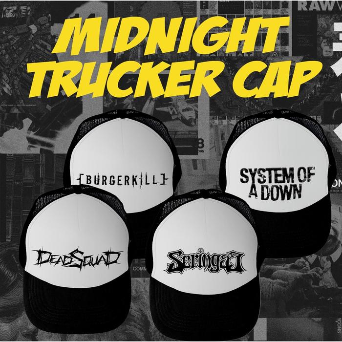 TOPI TRUCKER BAND ( METAL HEAVY METAL HARDCORE )
