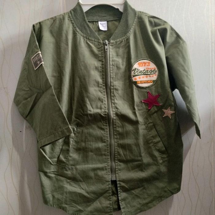 jaket army anak import brand second original size 4-7thn keren