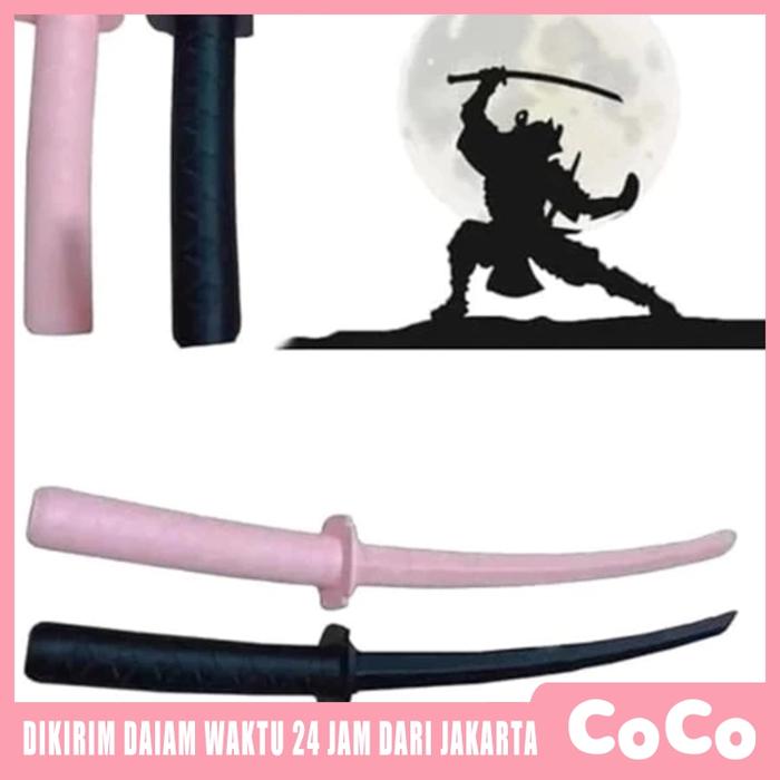 76CM Mainan Pedang Lipat Kimitsu Yaiba Pedang Katana Demon Slayer