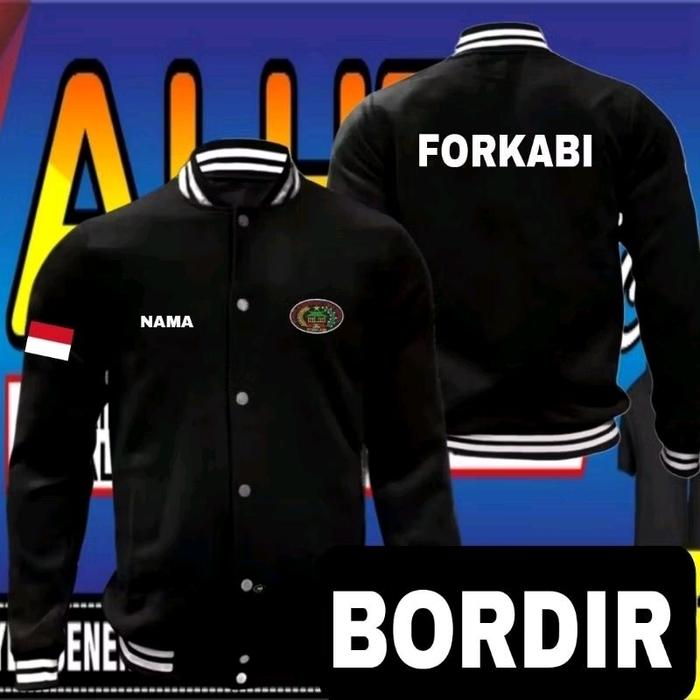 Jaket bordir FORKABI jaket FORKABI jaket baseball FORKABI jaket varsity FORKABI jaket kerja FORKABI 