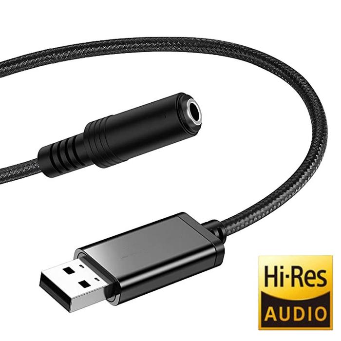 0.2M 1M USB to 3.5mm Jack Audio External Sound Card Audio Adapter for