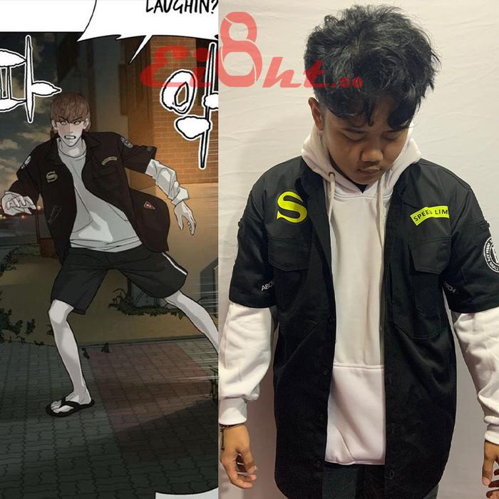 Kemeja Canvas Sung Taehoon Manhwa Outfit
