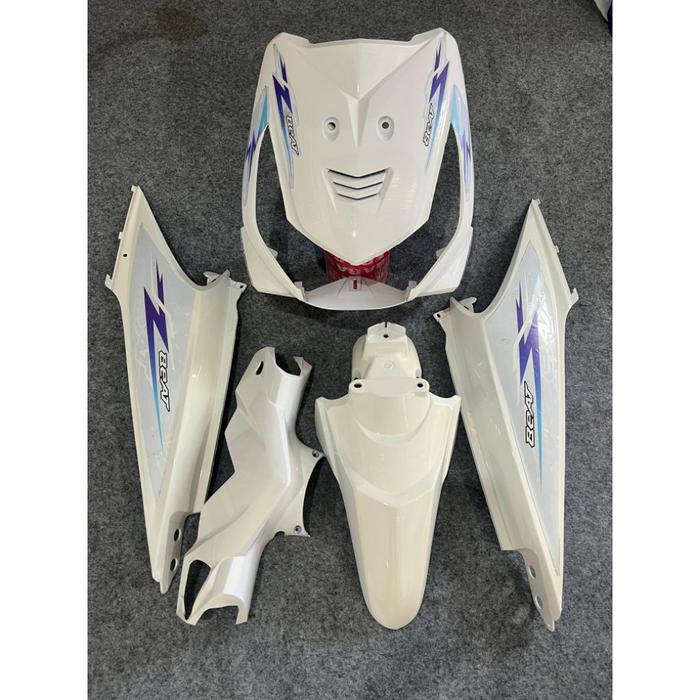 Fullset cover body halus beat karbu putih stripping transparan variasi