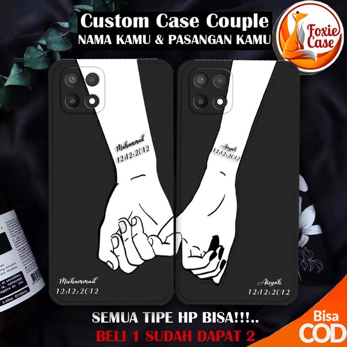 [CC-1] Custom Case Hp COUPLE NAMA BEBAS [ BELI 1 SUDAH DAPAT 2 CASE ] Semua Tipe hp bisa ALL TYPE