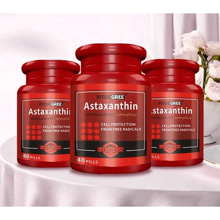 ASTAXANTHIN 6MG ( HAEMATOCOCCUS PLUVIALLS ) SOFTGEL ISI 700MG * 40 SOFTGEL FITDE GREE PRODUCT IMPORT