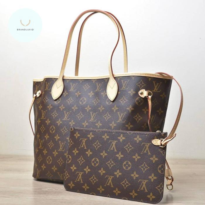 LV NEVERFULL MM MONOGRAM RED/CERISE & BEIGE