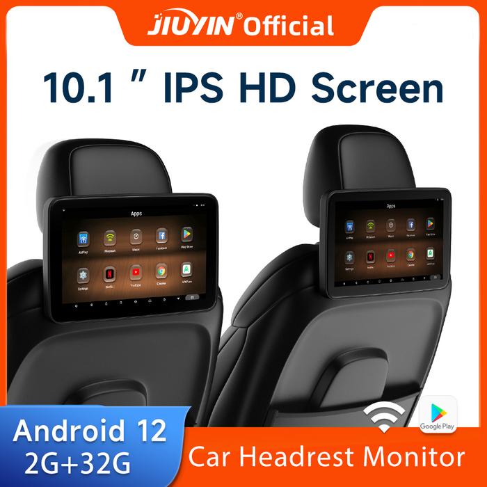 2 pieces Android Car Headrest Monitor IPS TV Display With HDMI Outpu