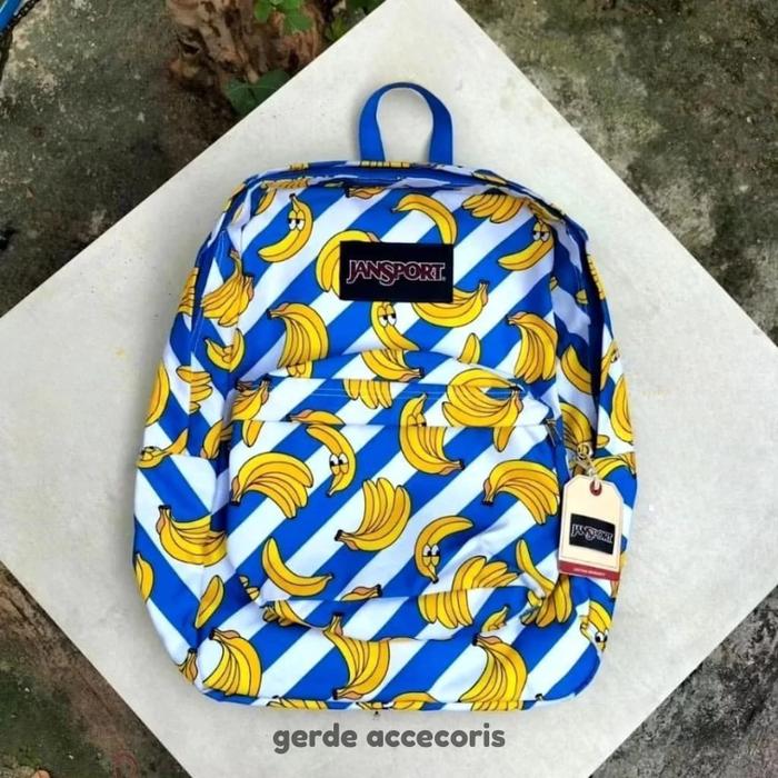 PROMO TAS JANSPORT MOTIF BANANA JANSPORT BACKPACK SUPER PREMIUM / TAS RANSEL JANSPORT TERLARIS - Ban