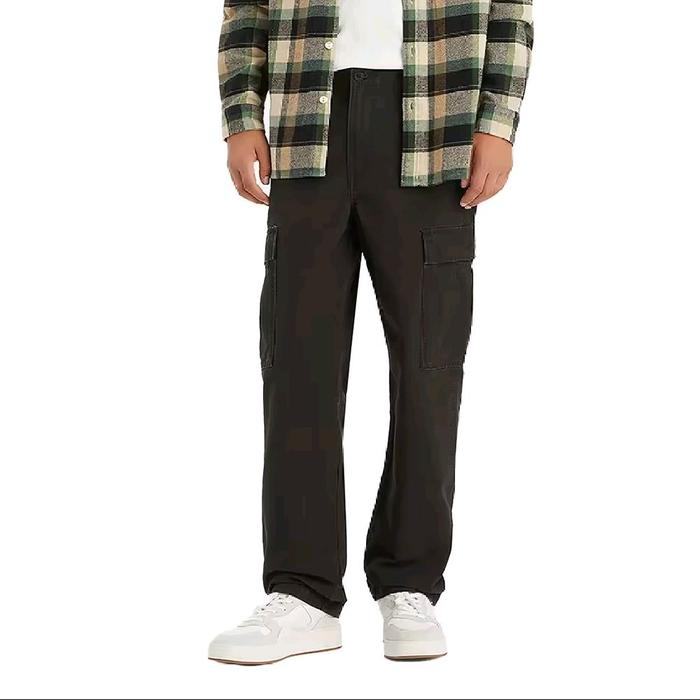 Levis Men's XX Cargo Straight Pants Original 100% Cotton Black Navy Blue