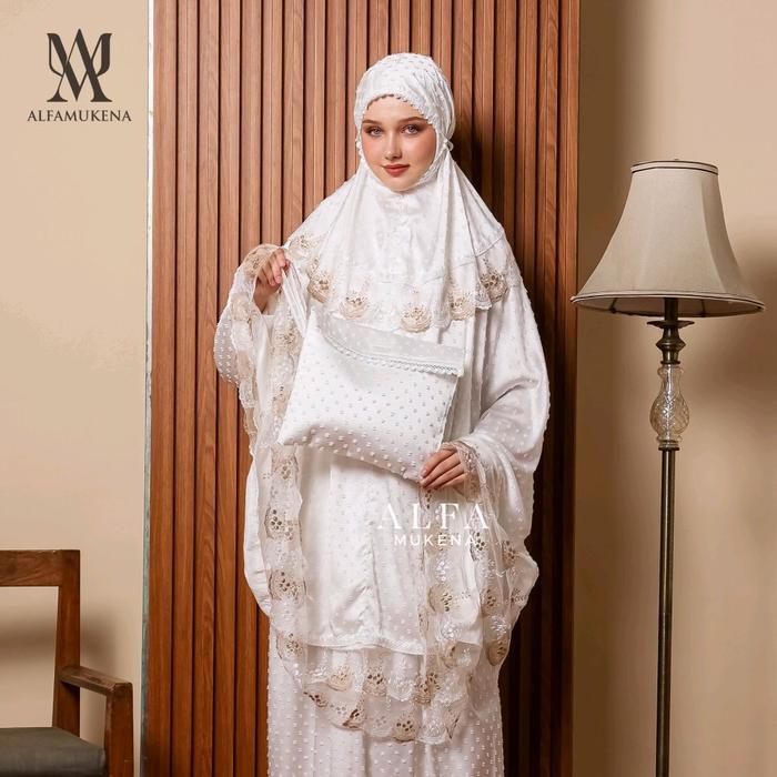 Mukena dewasa silky uragiri 2in1 renda tule twotone premium