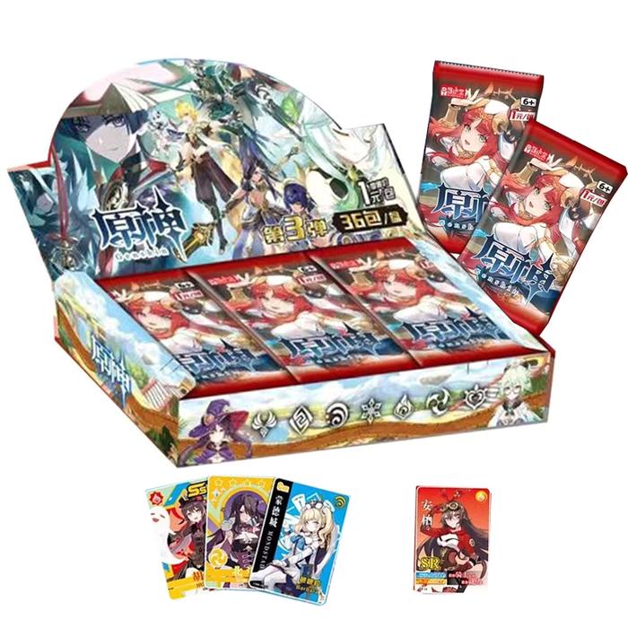 2023 Genuine Genshin Impact Cards Anime Figure Genshin Impact Aether