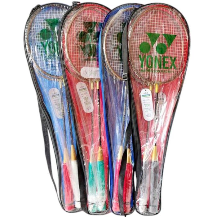 TERLARIS Raket Murah 1 Set Isi 2 Raket Badminton YONEX / CARBONEX 9 SP Full Carbon Shaft READY