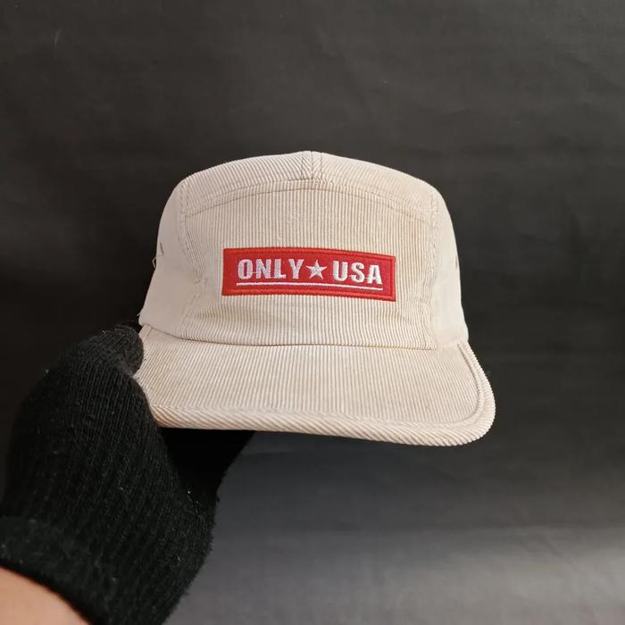Topi 5 Panel Unisex Pria Wanita ONLY USA Corduroy