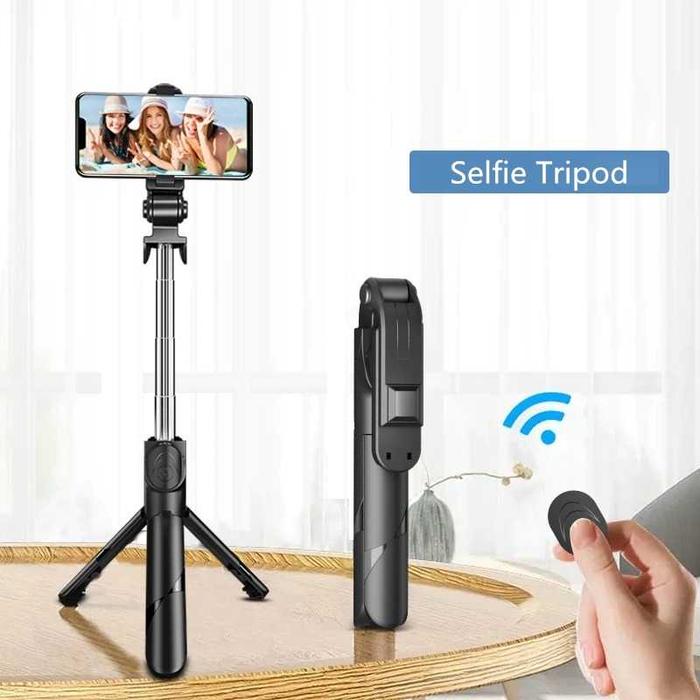Tripod Bluetooth Remote Tripod Mini Remote Kamera Tongsis Selfie Stick Tongsis Tripod dengan Bluetoo