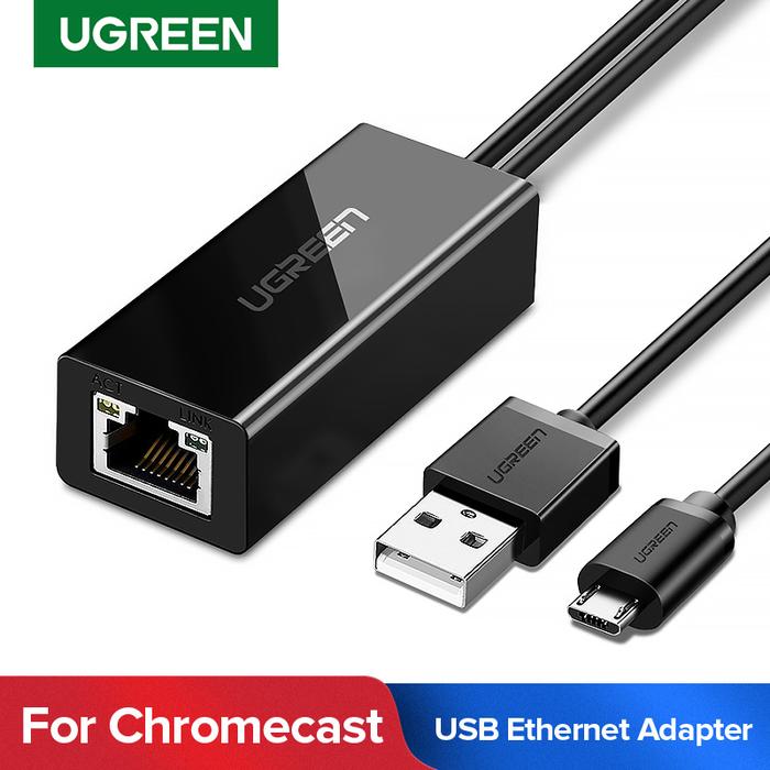 Ugreen USB Ethernet Adapter for Chromecast Amazo Fire TV Stick USB to