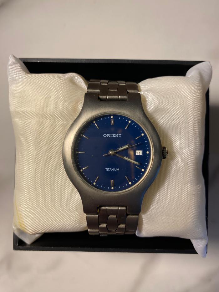 Jam Tangan Orient Titanium Dengan Blue Dial