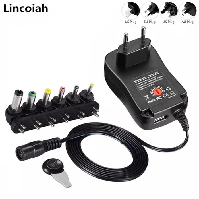 3V 4.5V 5V 6V 7.5V 9V 12V 2A 2.5A AC/DC Adapter Adjustable Power