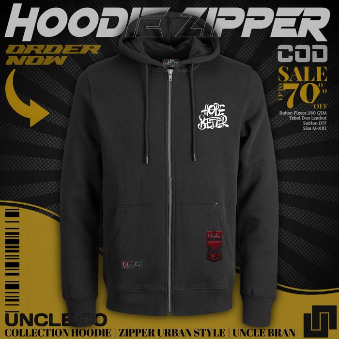 UNCLE.CO | Jaket Hoodie Oversized M L XL XXL Zipper Resleting – Fleece Premium Unisex