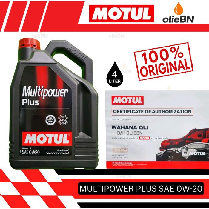 Oli Mobil Motul MULTIPOWER PLUS 0W20 SP 4L Mesin Bensin