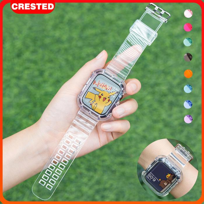 Transparent Case Strap for Tali Jam Tangan Smartwatch T500 T55 T500plus Iwatch HW22 W26 IWO 45mm 46m