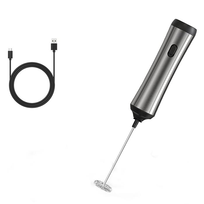 Electric Milk Frother, Electric Milk Frother Wand USB Rechargeable