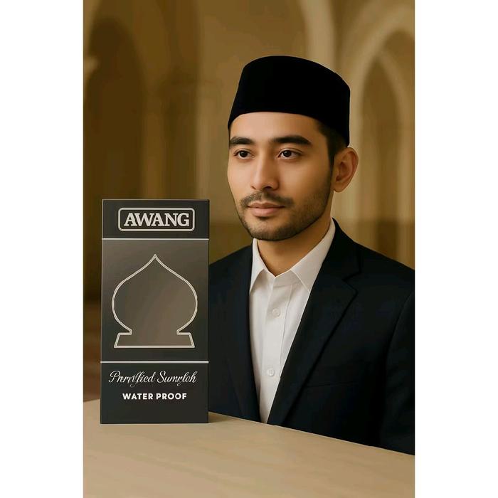 AWANG Topi Sunneh Waterproof - Topi Pria Muslim Modern dengan Desain Elegan dan Tahan Air