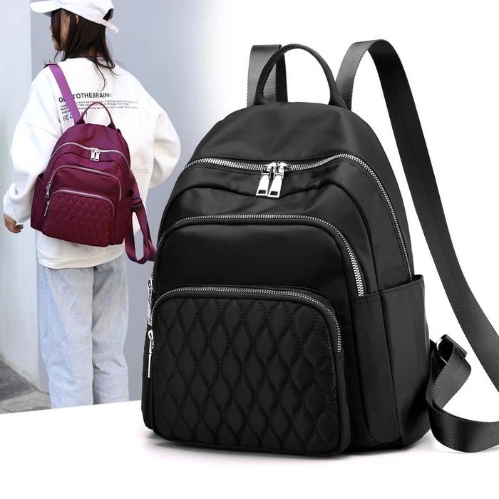 [Promo Terbatas] Ransel Wanita 2024 Tas Selempang Bordir Fashion Wanita Korean Model Chibao Nylon Uk