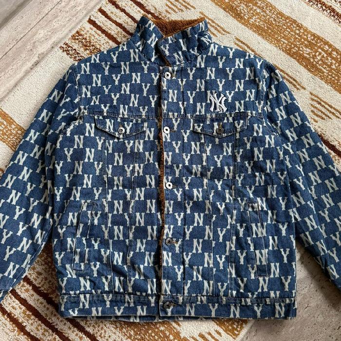 MLB New York jacket denim with inner sherpa