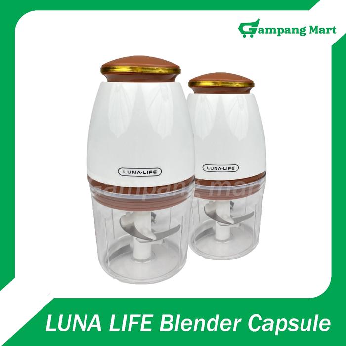 LUNA LIFE Mini Blender Food Processor MFP7 Belender Capsule 700ml Dengan 4 Mata Pisau Untuk Penggili