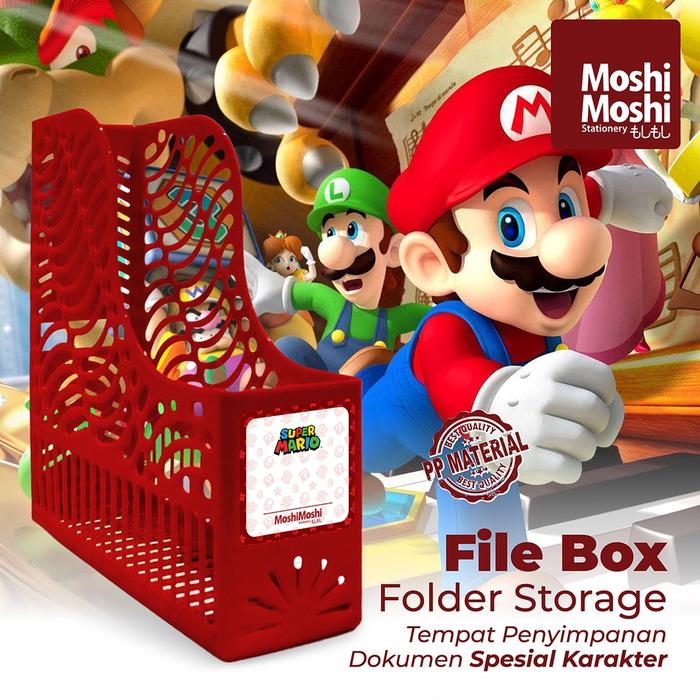 File Box Moshi Folder Storage Tempat Penyimpanan Dokumen Karakter Lucu
