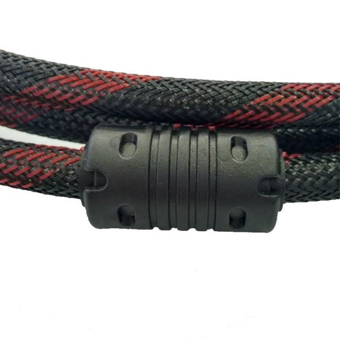 High Speed  Kabel HDMi to HDMI 1.5 Meter Nylon HDTV Cable 1.5M Merah