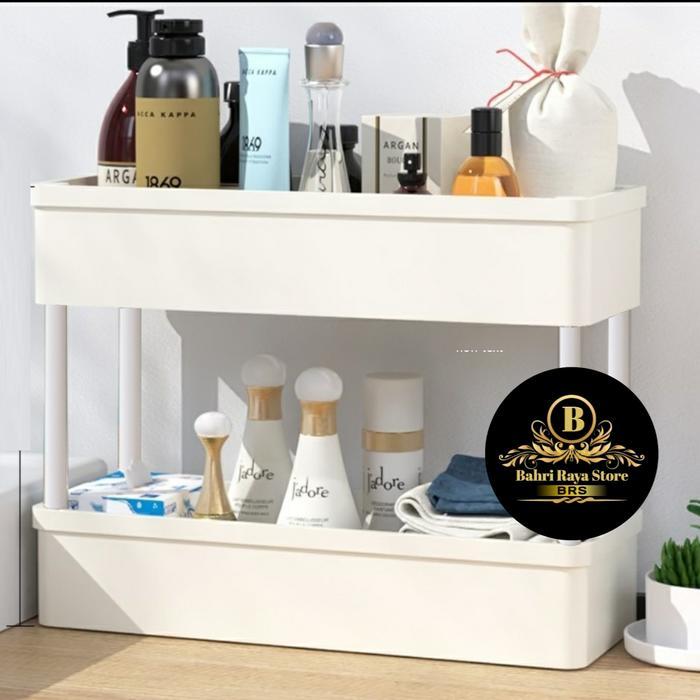 Rak Bumbu Dapur Rak Dapur Serbaguna Rak 2 Susun Portable Rak Kosmetik