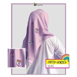 HIJAB BEE.ME SERIES PATCH-KERUDUNG SEGIEMPAT SIZE 115x115CM JILBAB POLOS