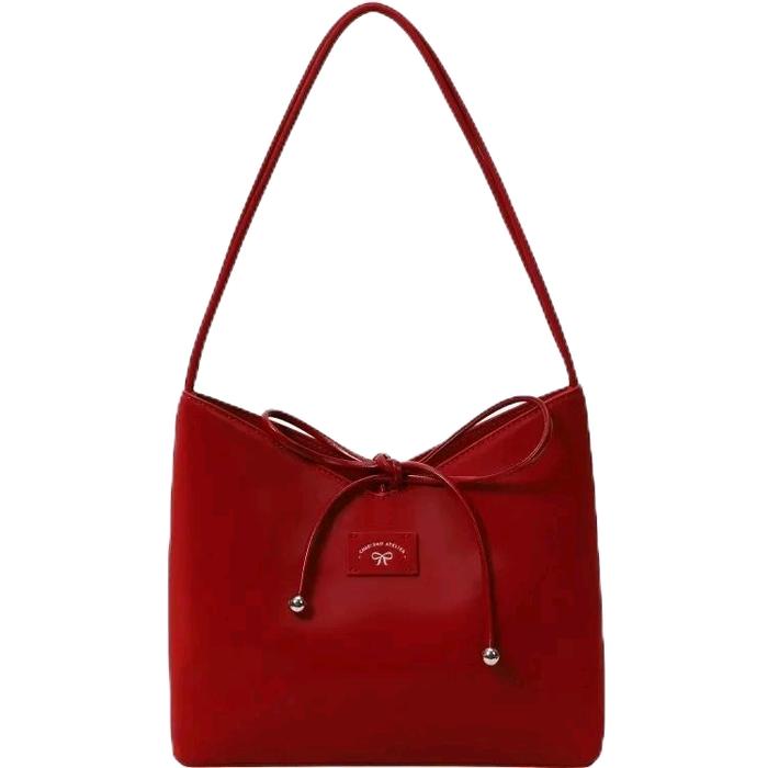 Sling Bag Chio 2nd Red Cherry Bow Bucket Bag