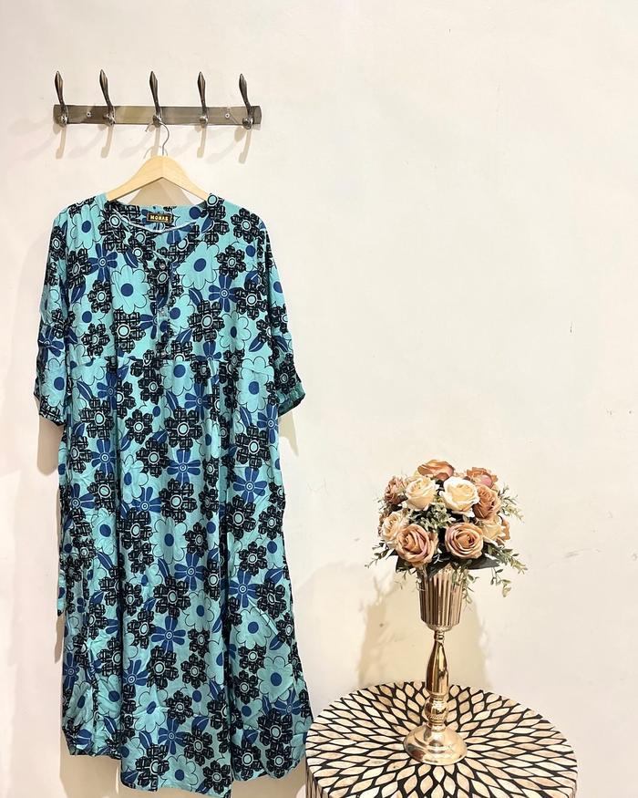 [MONAS] SekDress Klok Batik Print | SekDress Klok Viral by Batik ijma' | Daster Klok Jumbo | SekDres