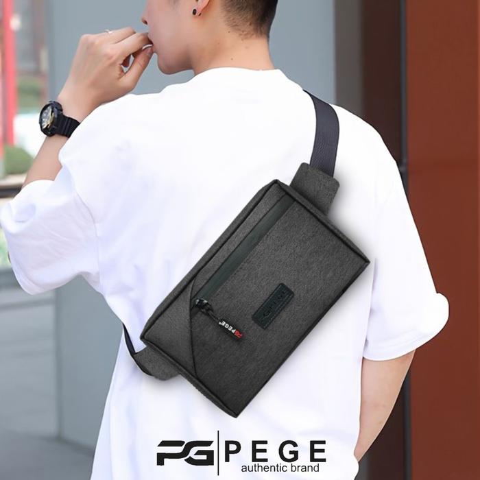 Tas Slempang Unisex 3in1 Model Hero Bahan Kanvas Premium PEGE PG 9057
