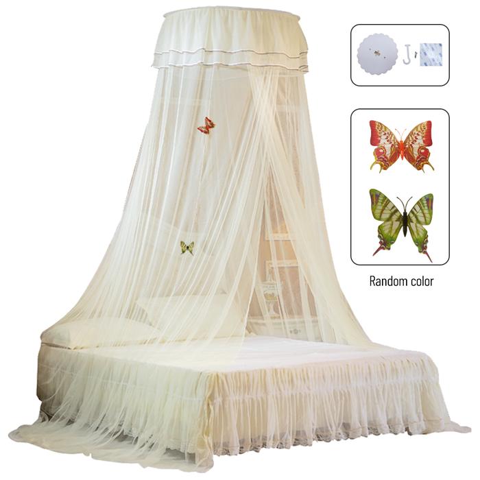 Round Lace Bedcover Curtain Dome Hanging Lace Mosquito Net Princess