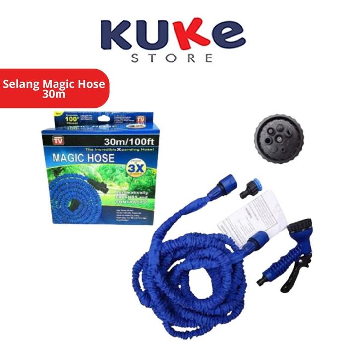 Kuke Selang Air Magic Hose 30 Meter / 100Ft Selang Air Ajaib Semprotan Air Gun Sprayer / Penyemprot