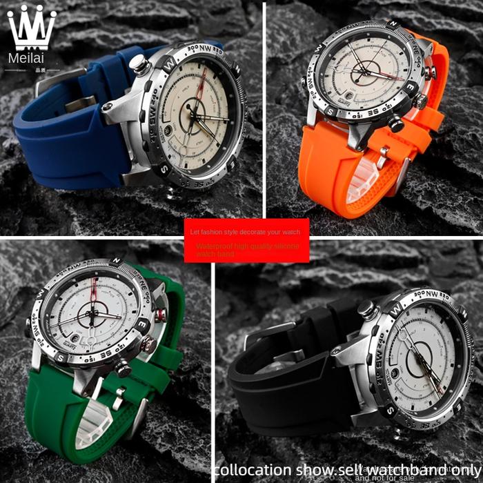 24-16mm Convex watchband Silicone bracelet for timex T2N738 T2N739 T2N720 T2N721 T49706 Butterfly cl