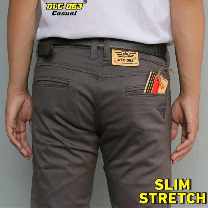 Celana Kanvas Slim Fit Panjang Brand DLC 063 Casual 100% Original / Celana Pria Kanvas Casual Pola S
